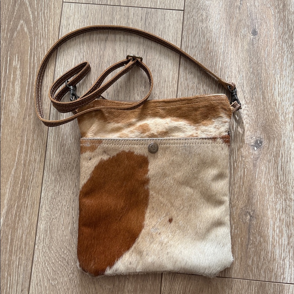 Myra Bag Brown and Cream Crossbody Bag
